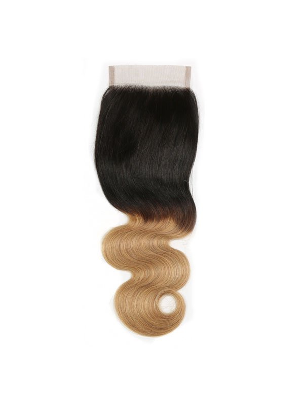 Ombre Honey Blonde Body Wave  4*4 Closure (1b/27)