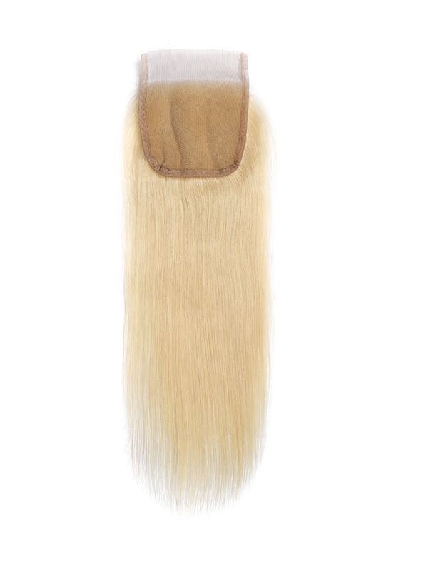 Russian Blonde Straight 4*4 Closure