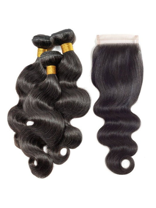 Brazilian Body Wave (10A) Bundles + Closure