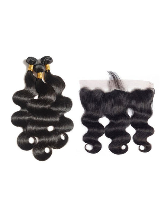 Brazilian Body Wave (10A) Bundles + Frontal