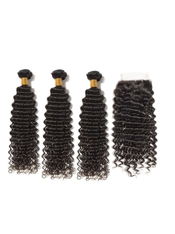 Brazilian Curly (10A) Bundles + Closure