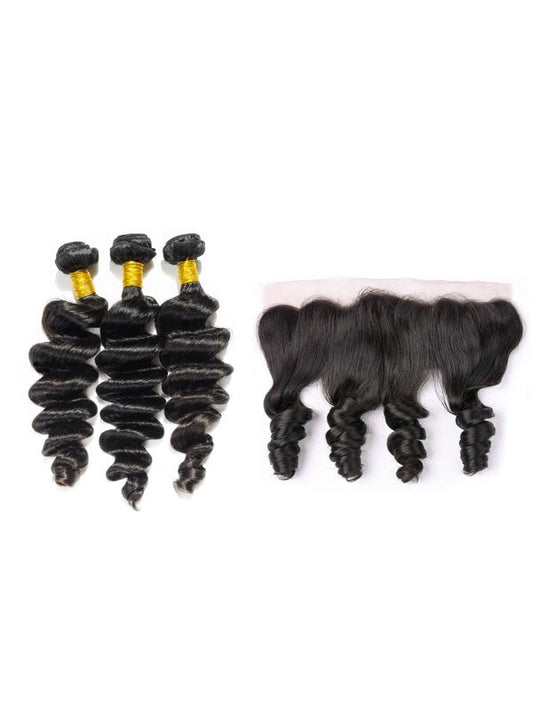 Brazilian Loose Wave (10A) Bundles + Frontal