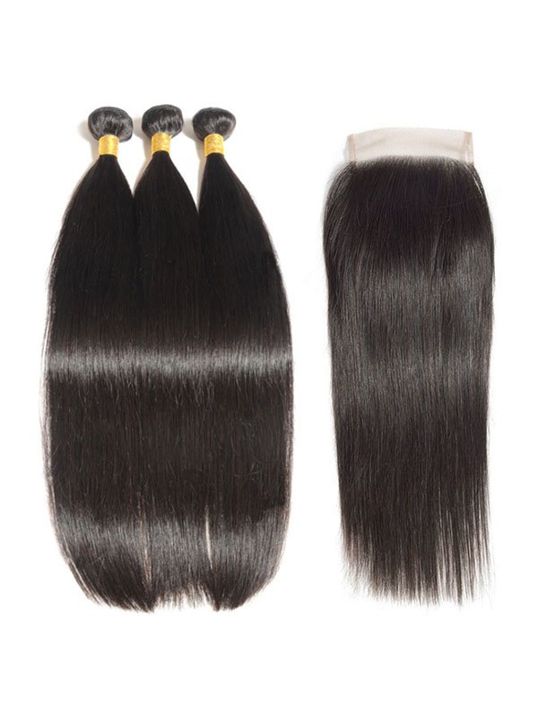 Brazilian Straight (10A) Bundles + Closure