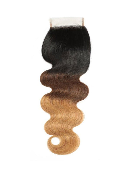 3-Tone Ombre Body Wave Closure