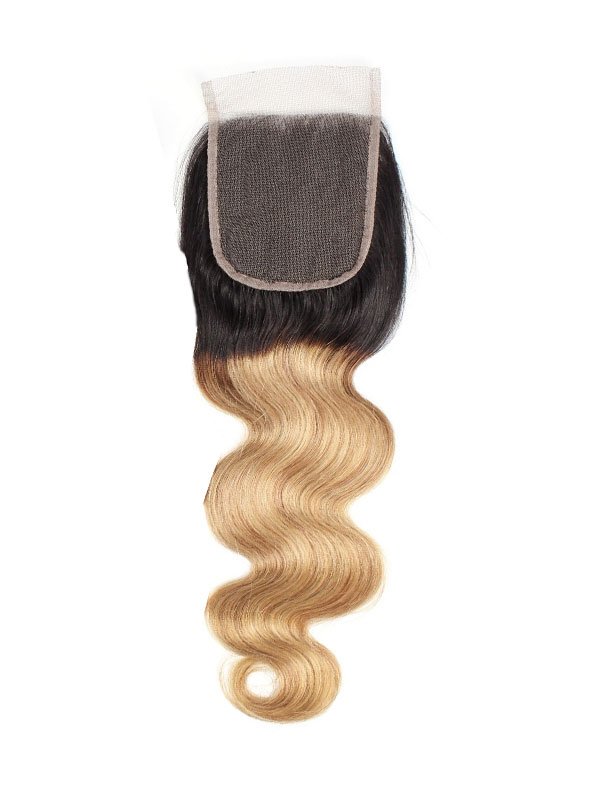 Ombre Honey Blonde Body Wave  4*4 Closure (1b/27)